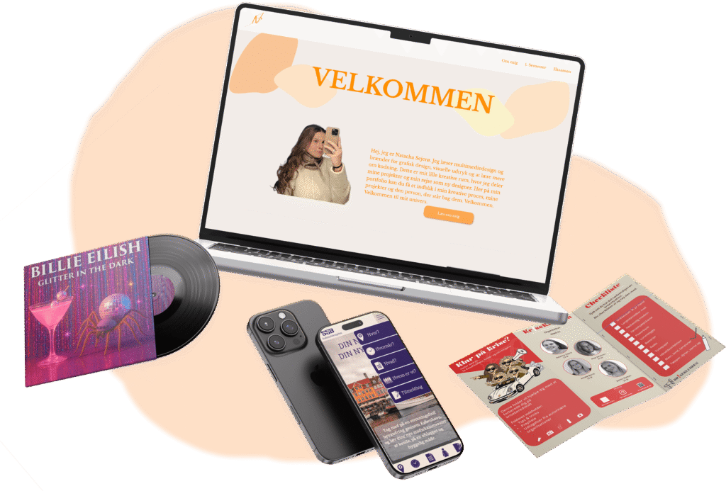 Min udvikling gennem uddannelsen i form af en collage