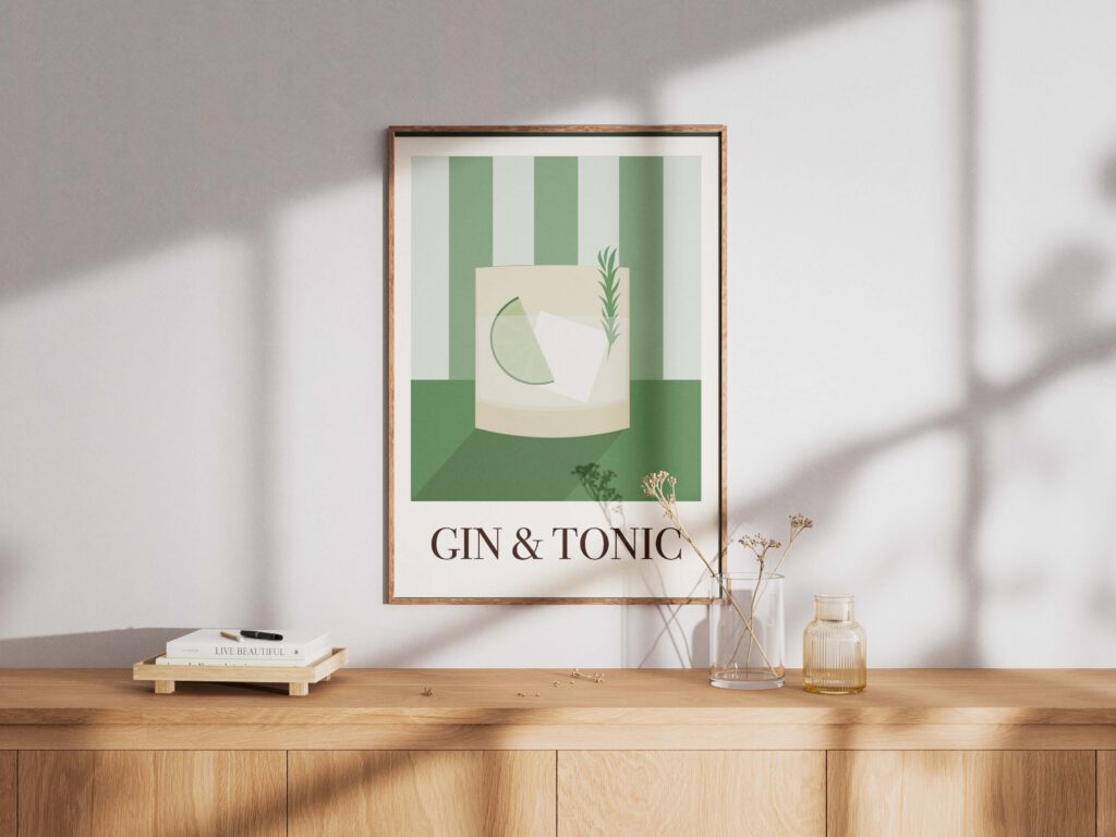 Plakat af drinken Gin & Tonic